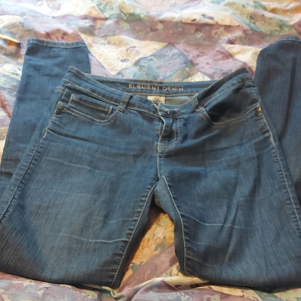 Element Blue Skinny Jeans with Distressed Details